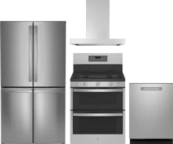 4 Piece Package Includes Refrigerator, Range, Hood And Dishwasher